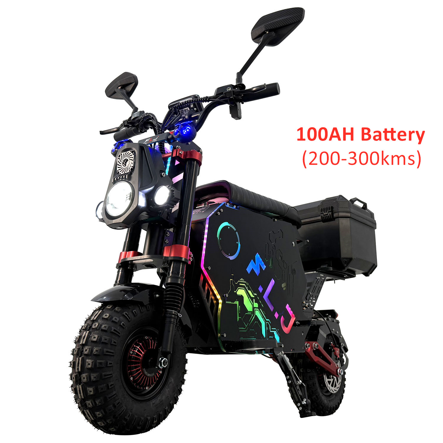 2026 Newest 72V 12000W Electric Scooter Motorcycle with 100AH