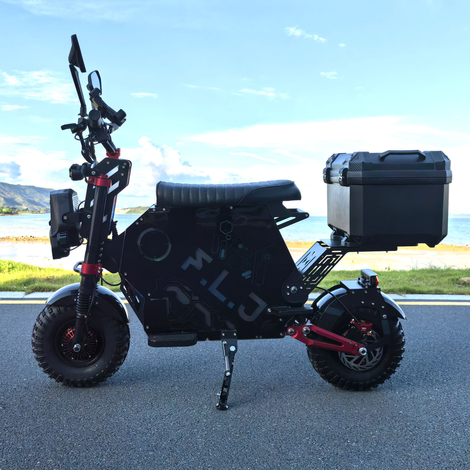 Latest FLJ F14 72V 12000W Electric Scooter Motorcycle with App NFC 75MPH Speed