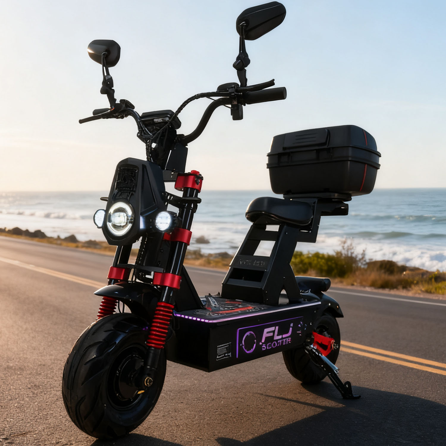 K13 Ultra 72V 12000W Electric Scooter with APP fast speed 75MPH