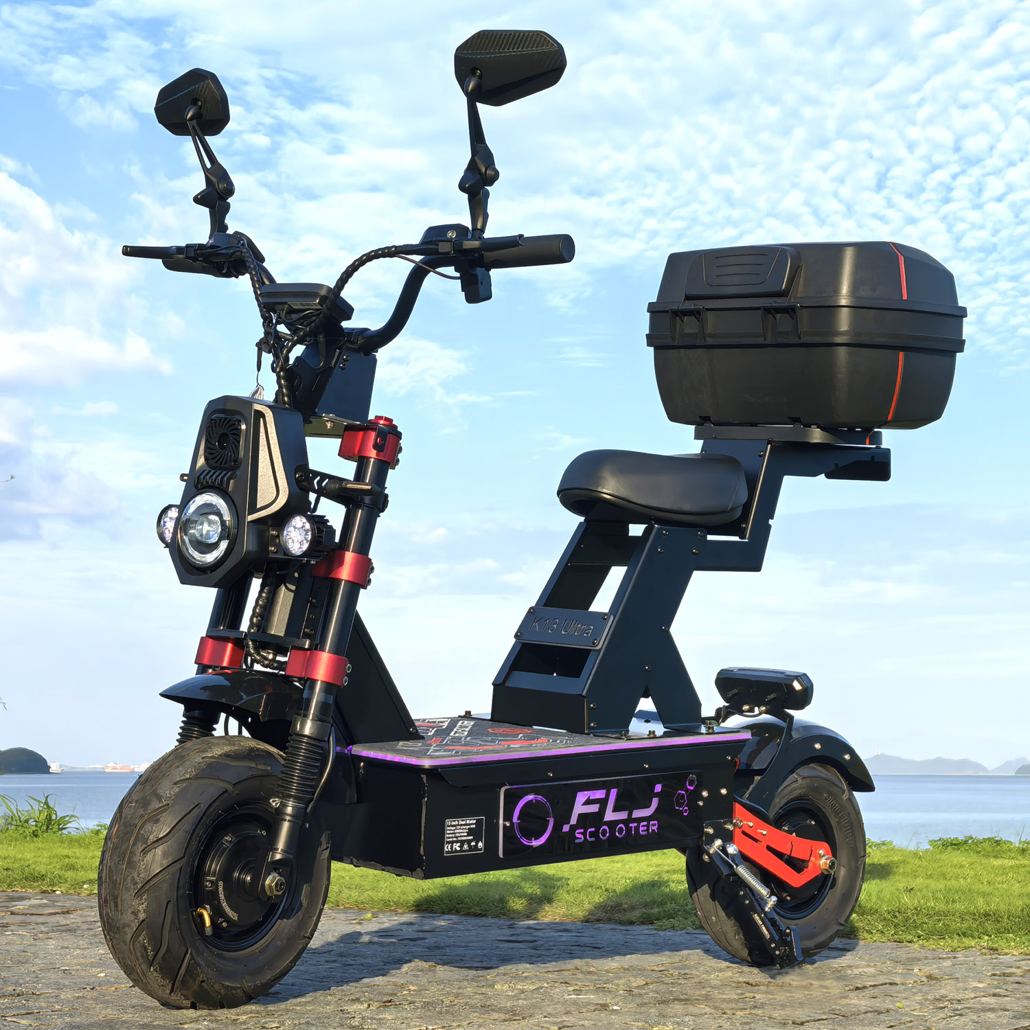 Latest K13 Ultra 72V 12000W Electric Scooter with APP/NFC fast speed Fat Wheel E Scooters