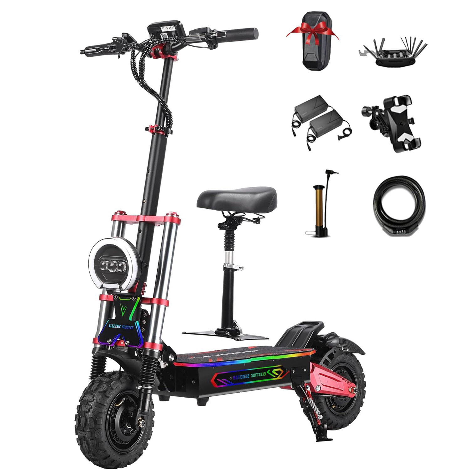 S5 60V 6000W Dual Motor Electric Scooter with NFC big screen APP E Scooters