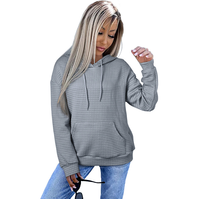 Shi Ying Autumn New Solid Color Hooded Sweater for