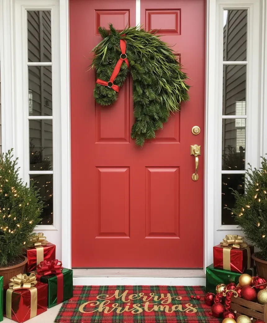 🎄Christmas Early Bird Sale - 49%OFF🐴Horse Head Wreath for Front Door