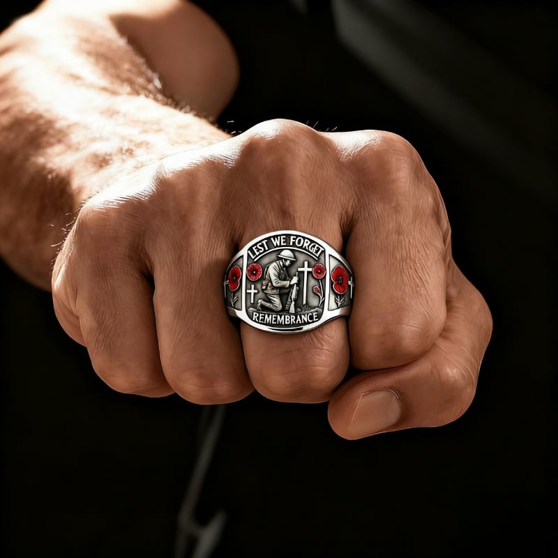 🌹Fallen Heroes Remembrance Ring ✝️ In Memory of the Brave