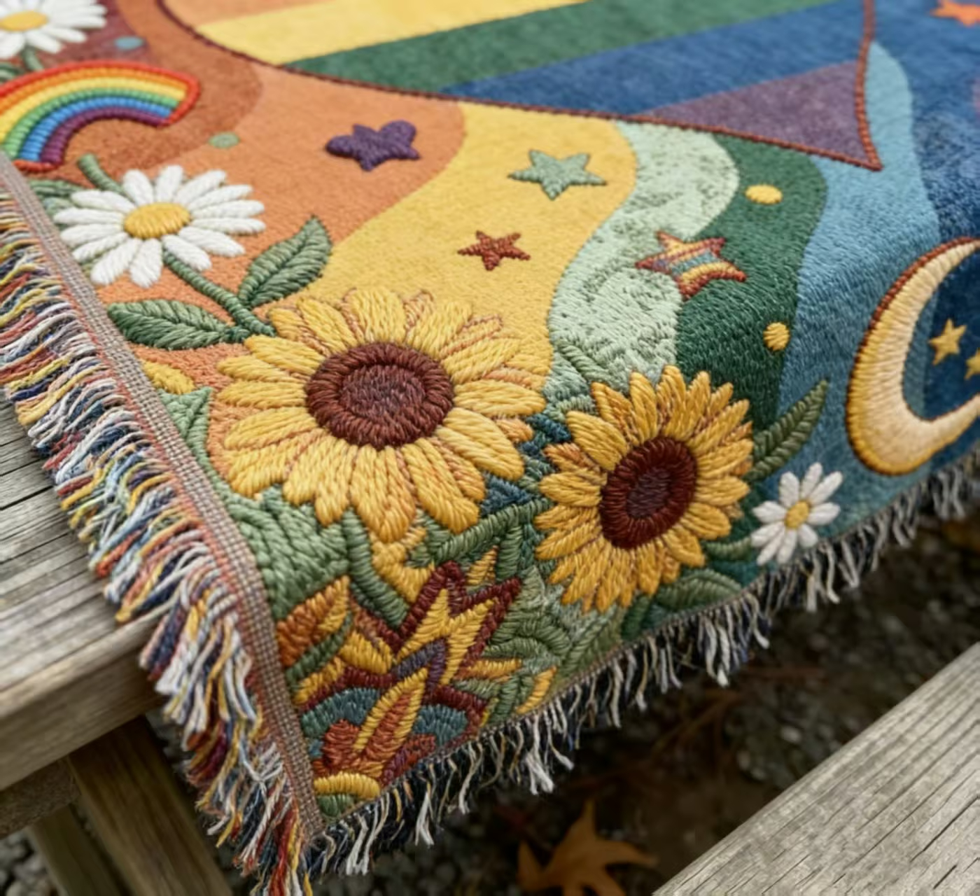 🏳️‍🌈Handmade Woven Pride Blanket | For Belonging, Visibility & Unapologetic Self-Expression - 37'' x 52''