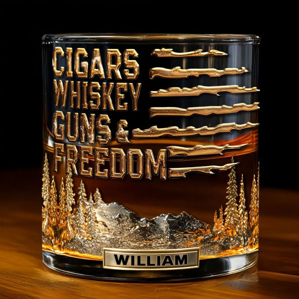 Personalized Whisky Whiskey Glass - Gift For Bourbon/ Whiskey Lovers, Gift For Him