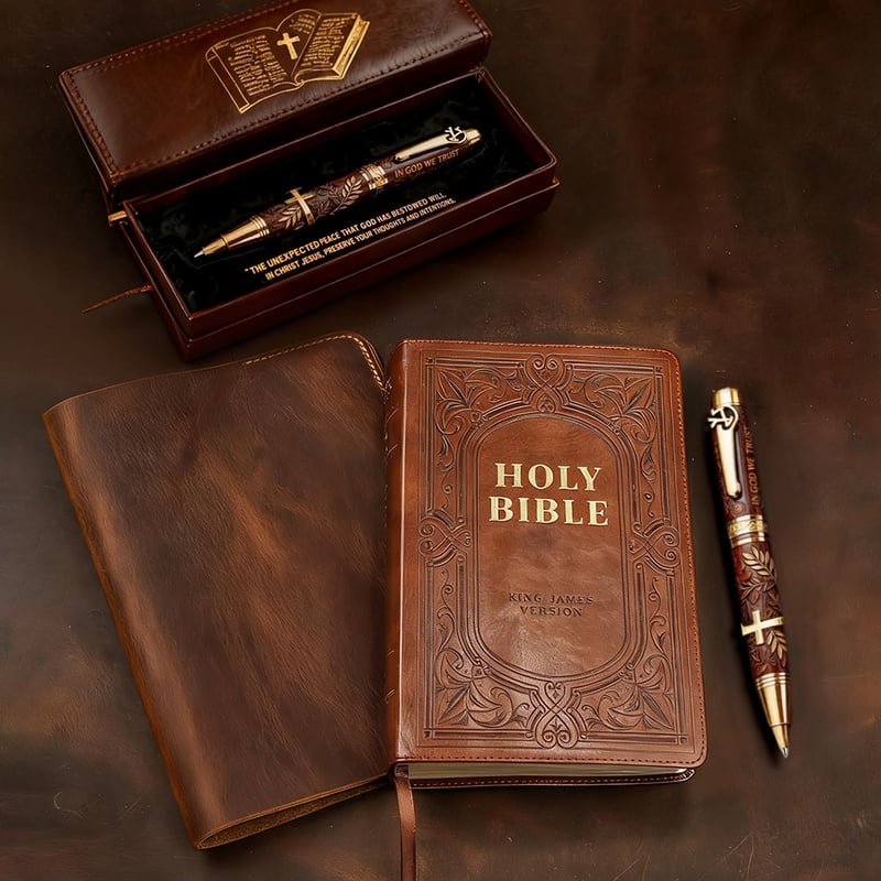 🔥LAST DAY 49% OFF - ✝️ God's Blessing Bible Commemorative Pen🖋️