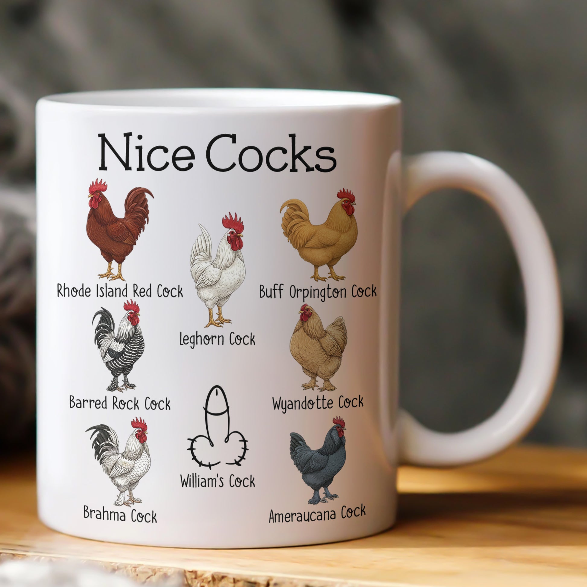 Funny Mug - Nice Cocks - Funny Bulk Gifts, Exchange Gift For Husband, Bf, Coworkers - Personalized Mug