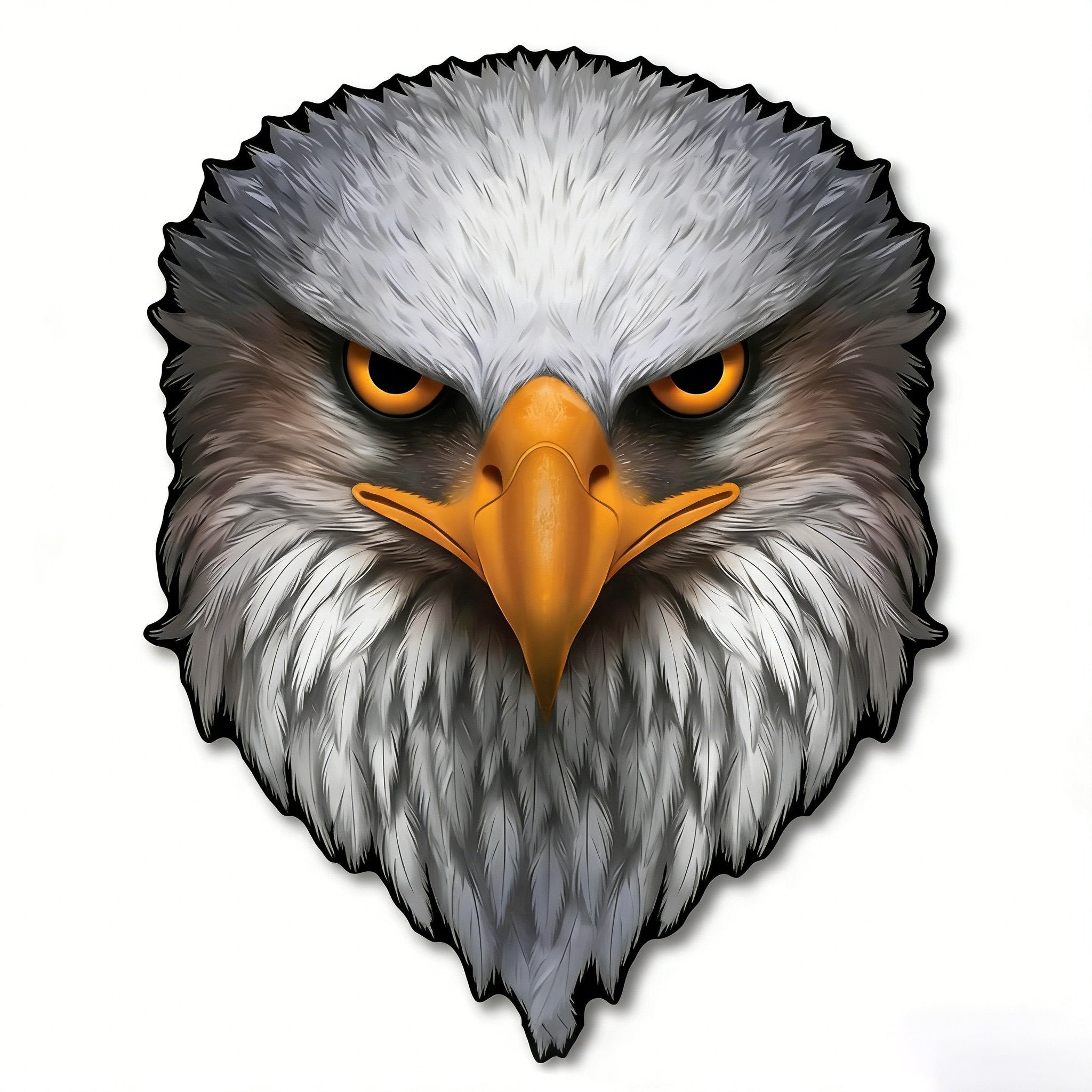 Reflective Eyes Eagle Decal🦅 – Patriotic USA Flag Vinyl Sticker for Trucks, Cars, Coolers, Laptops – Waterproof & Fade-Resistant