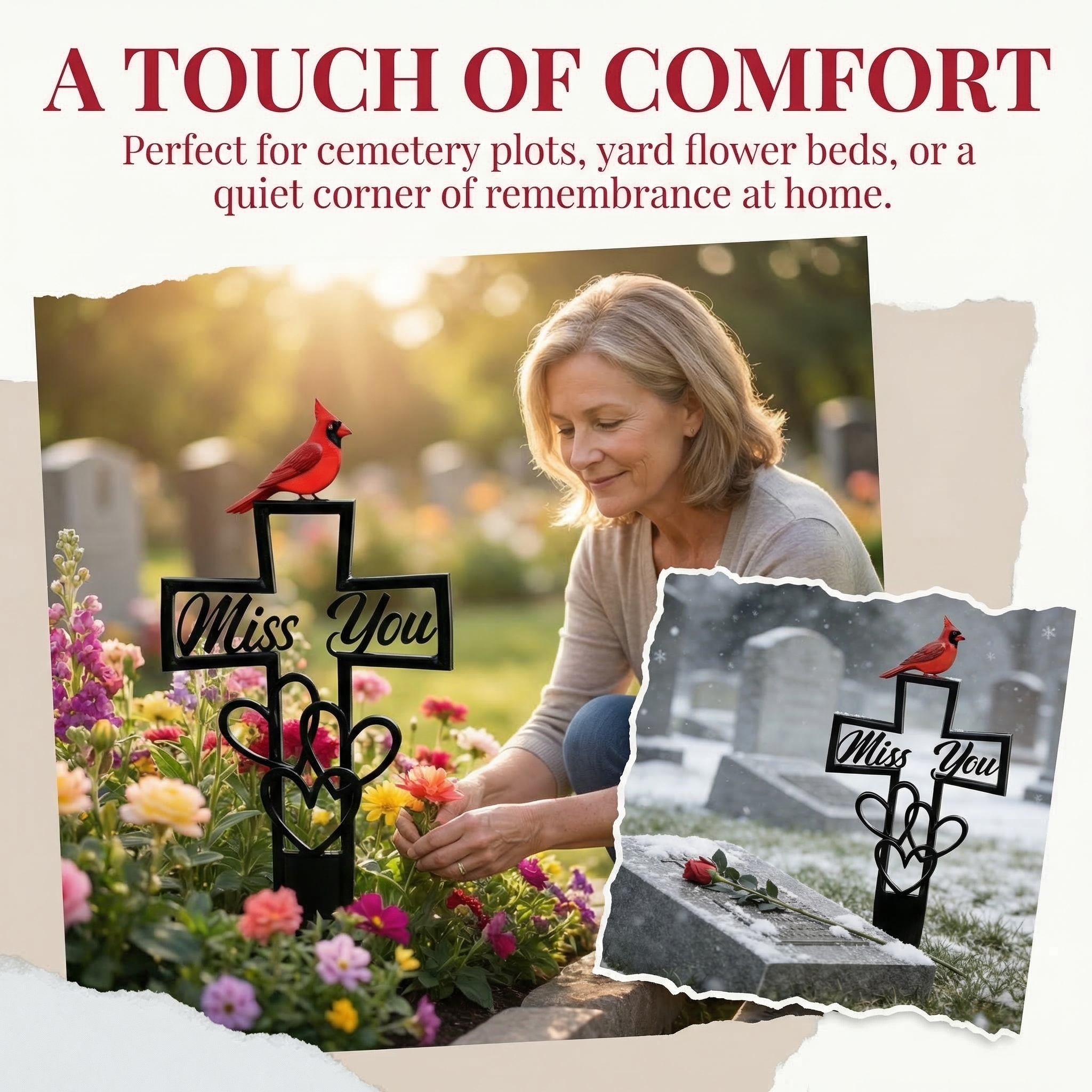 Metal Cemetery Memorial Plaque for Remembrance