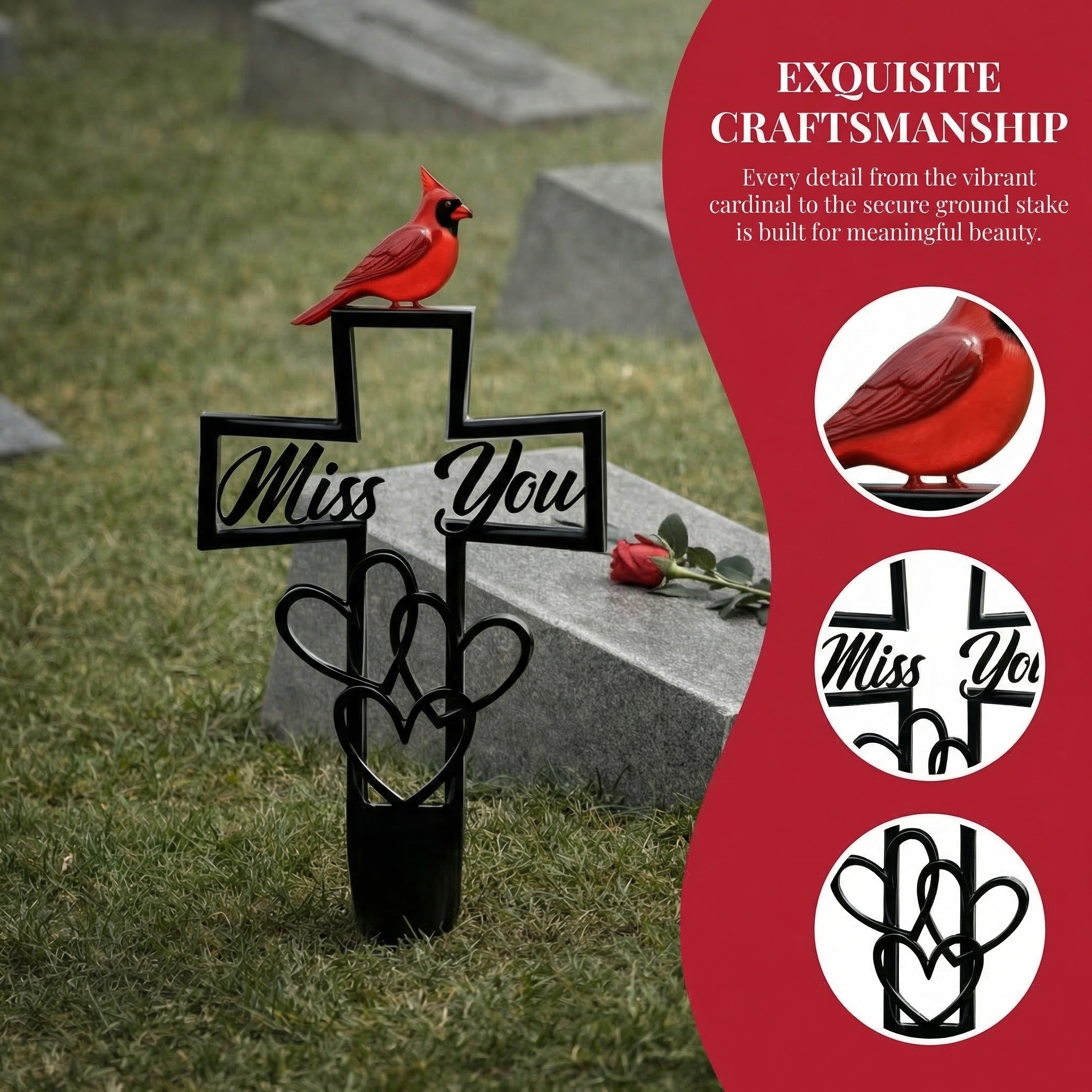 Metal Cemetery Memorial Plaque for Remembrance