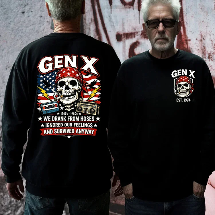 Custom Generation X We Survived Anyway Custom Year Of Birth T-Shirt/Sweatshirt