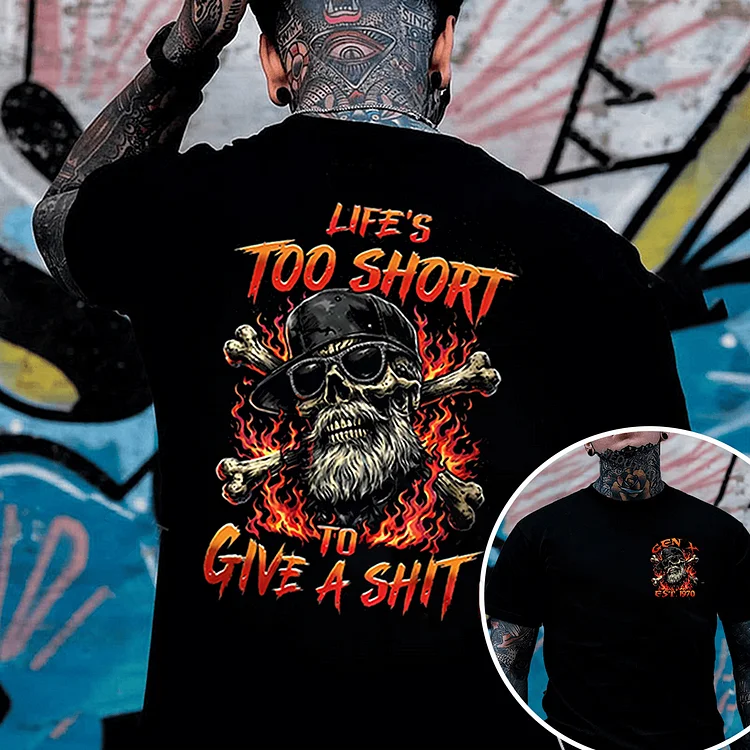 Custom Year Gen X Life's Too Short To Give A Shit Sweatshirt/T-shirt