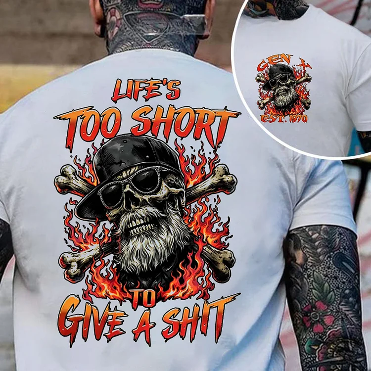 Custom Year Gen X Life's Too Short To Give A Shit Sweatshirt/T-shirt