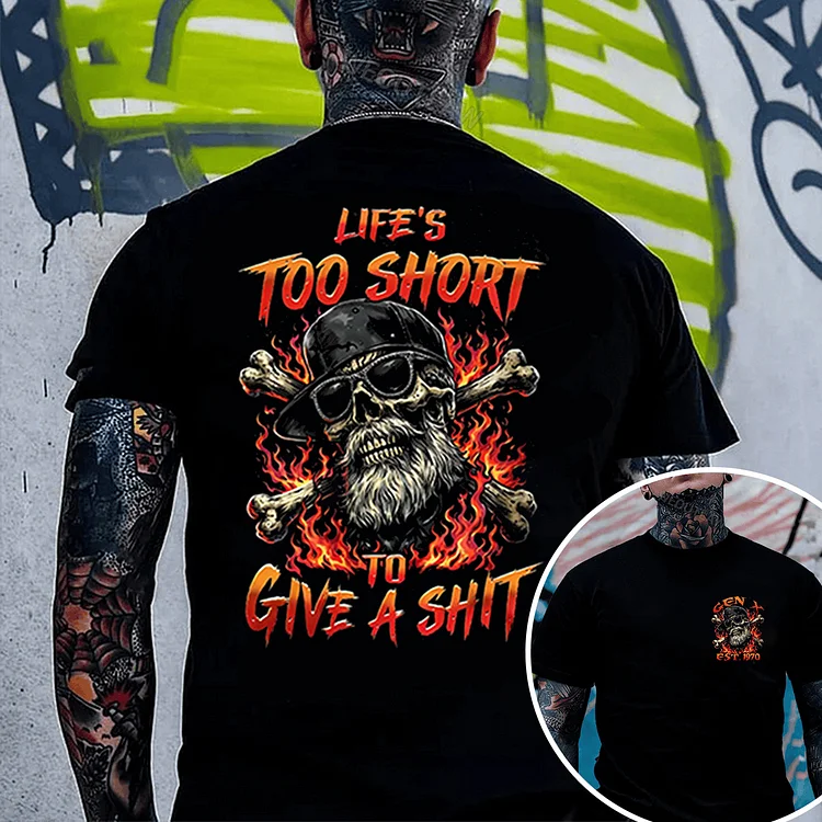 Custom Year Gen X Life's Too Short To Give A Shit Sweatshirt/T-shirt