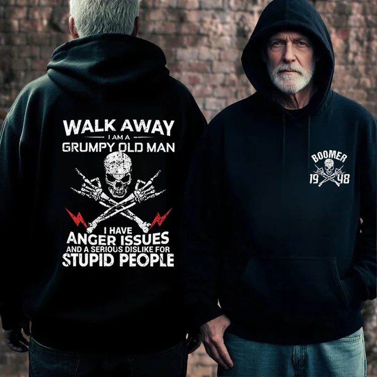 Custom Walk Away I Am A Grumpy Old Man Generation X T-Shirt/Sweatshirt