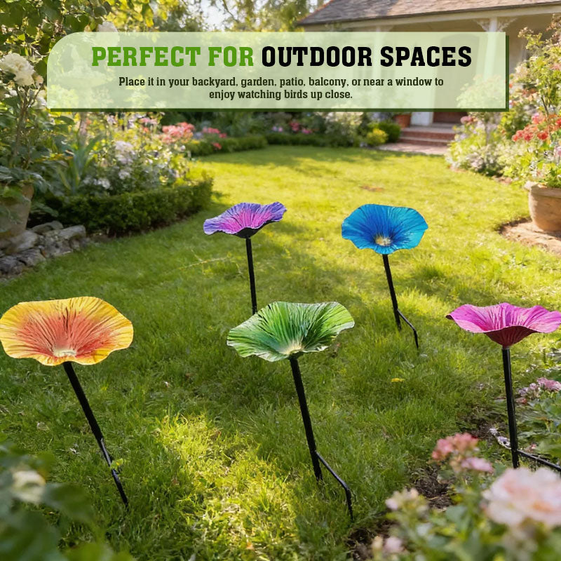 🎉Handmade Colorful Garden Flower Bird Feeder
