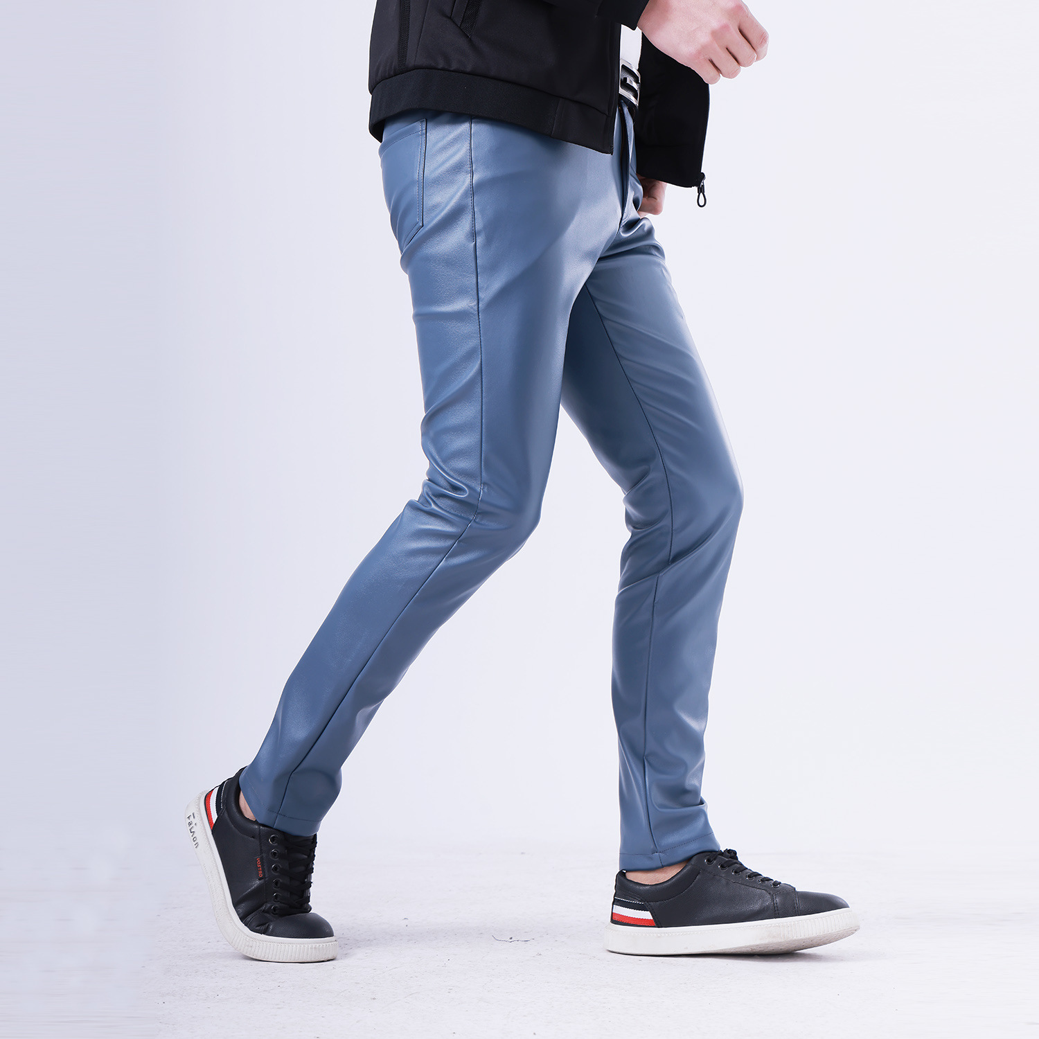 🔥BUY 2 GET 1 FREE(Add 3 pcs to cart)_Men's elastic slim fit fashionable colorful leather pants