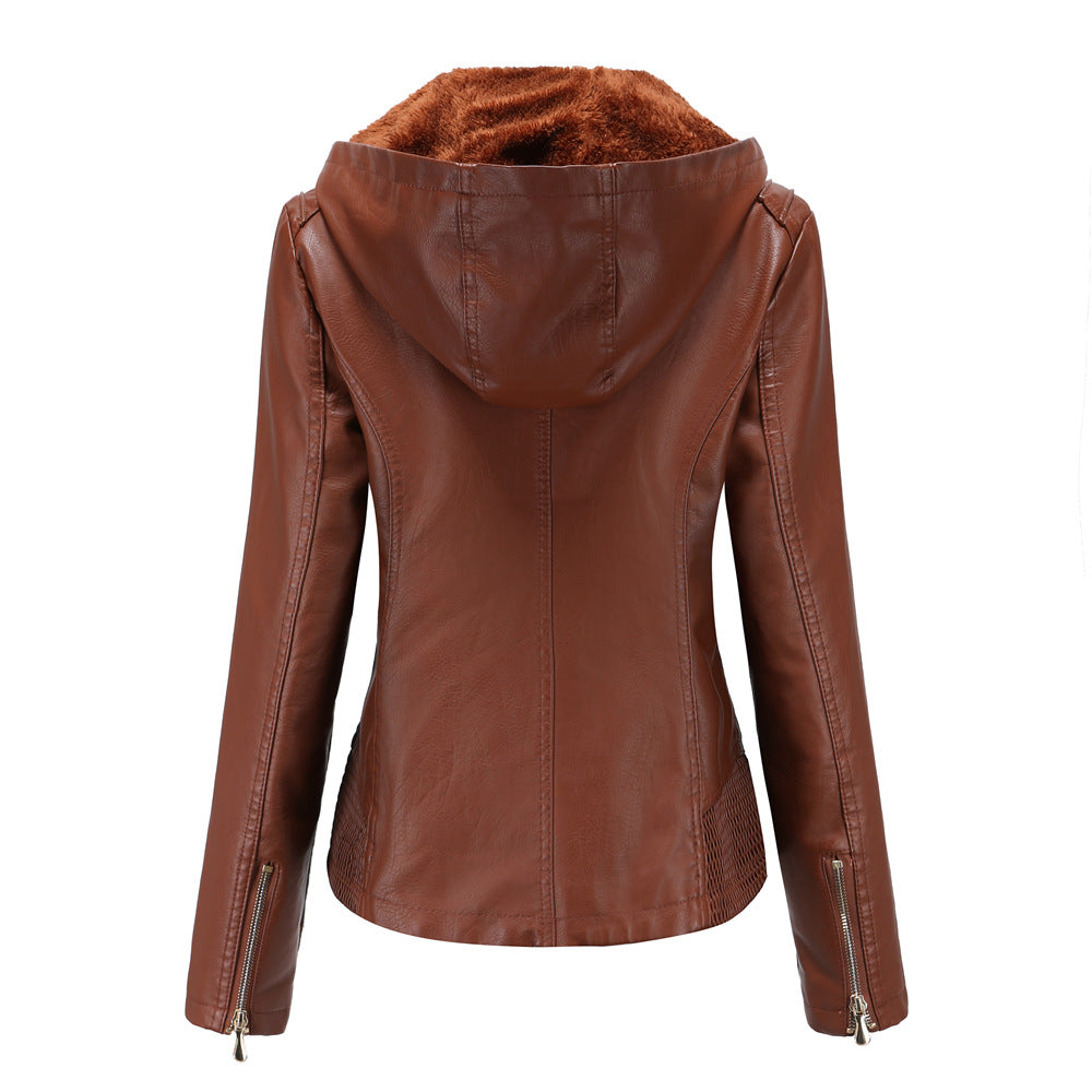 Fashion  Polyurethane Faux Women Leather Jacket