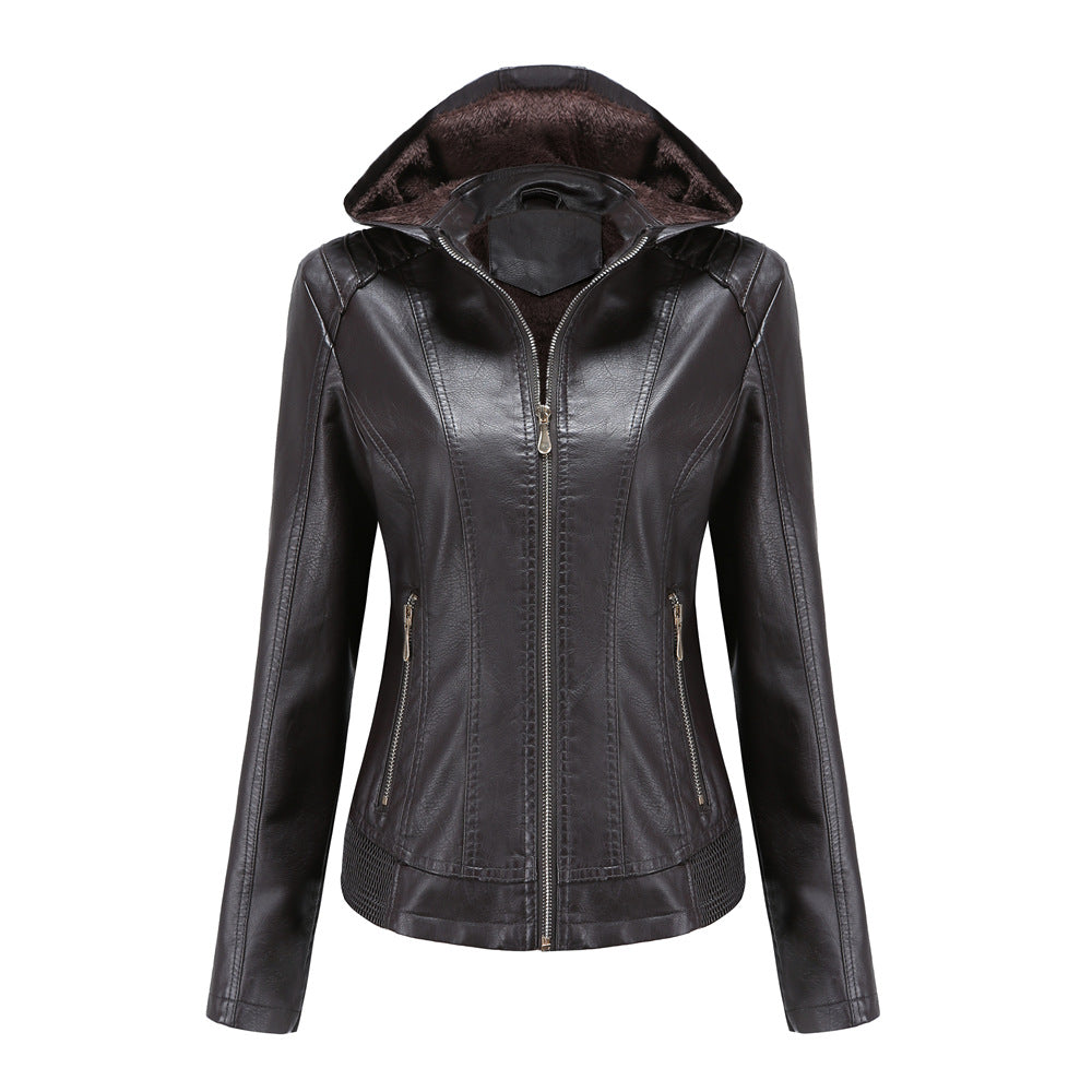 Fashion  Polyurethane Faux Women Leather Jacket