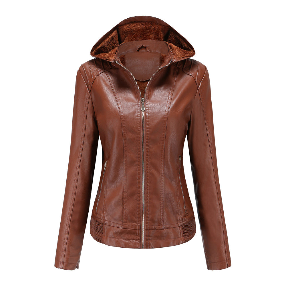 Fashion  Polyurethane Faux Women Leather Jacket