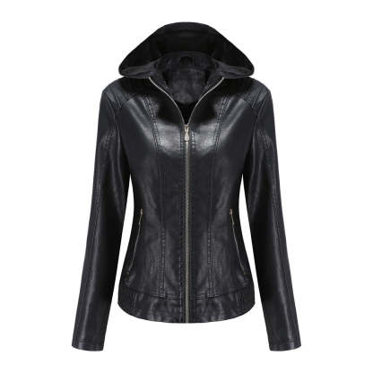 Fashion  Polyurethane Faux Women Leather Jacket