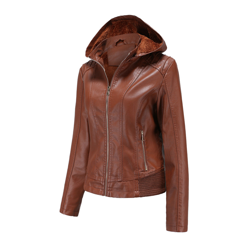 Fashion  Polyurethane Faux Women Leather Jacket