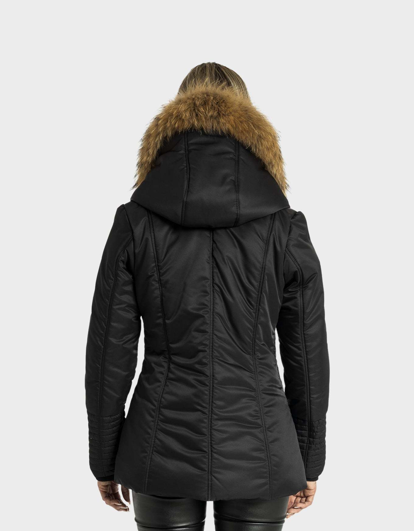 Aspen Down Coat with Natural Fur
