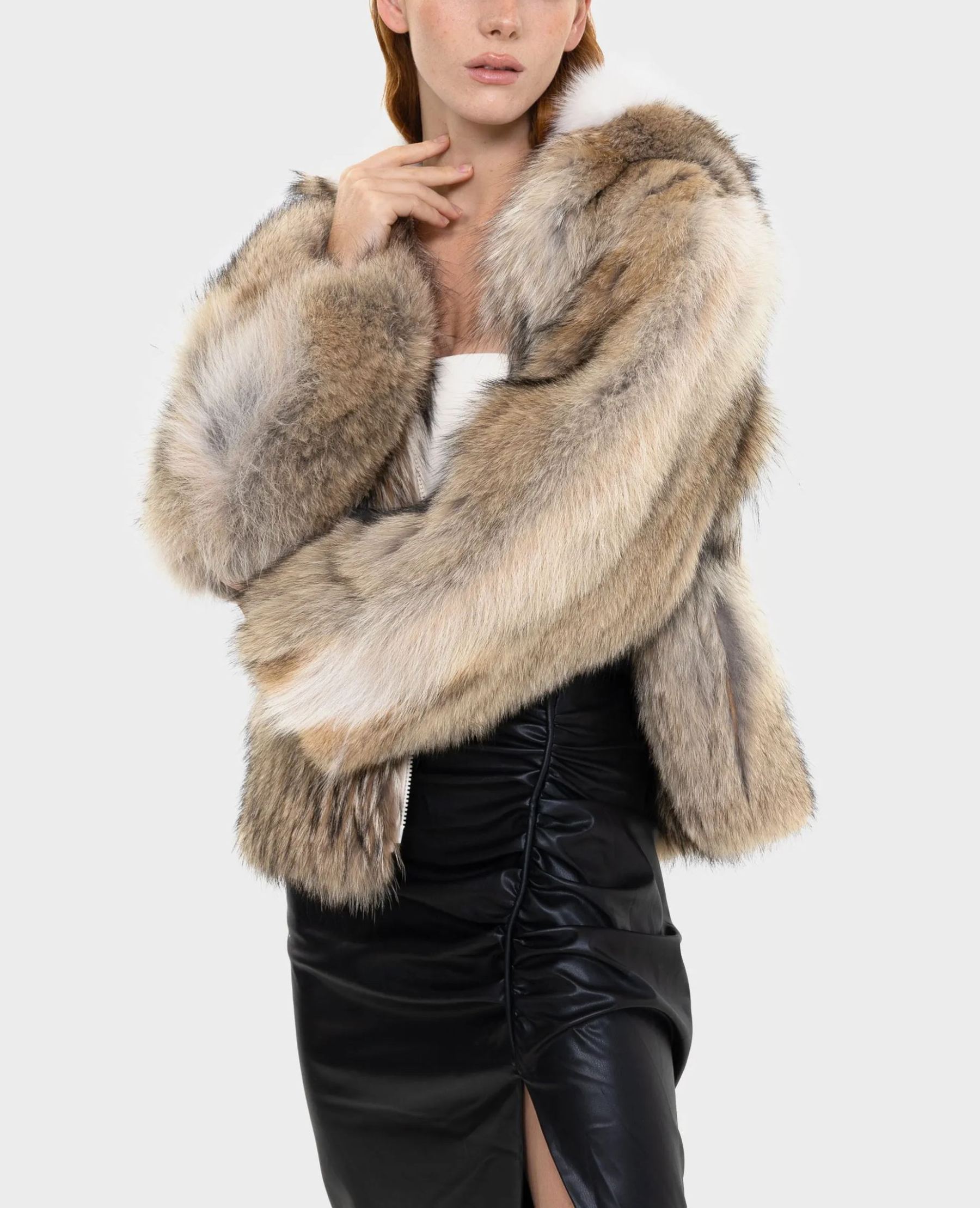 Evelyn Natural Fur Coat
