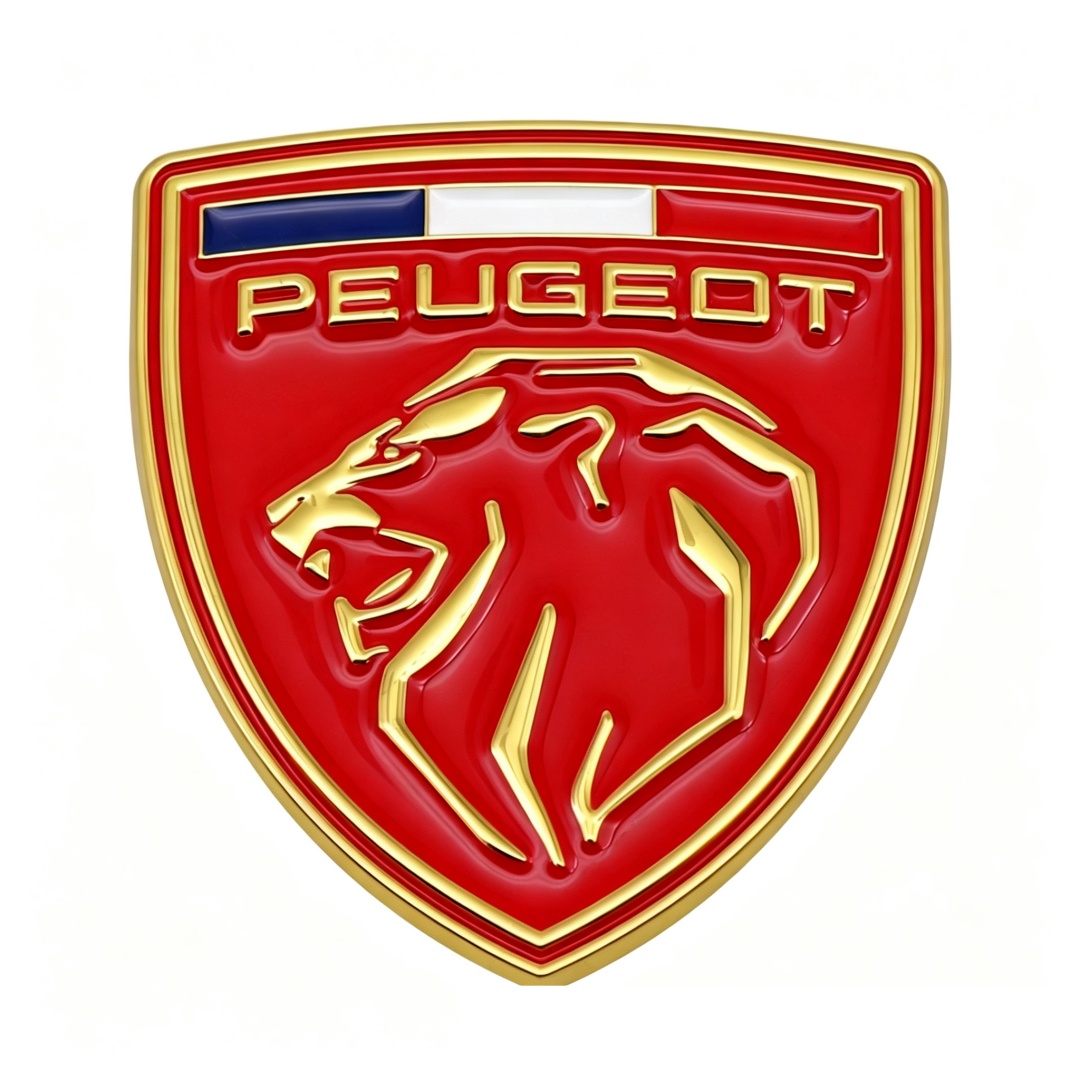 66*60mm Metal Zinc Alloy Car Emblem Badge for New Peugeot Netby