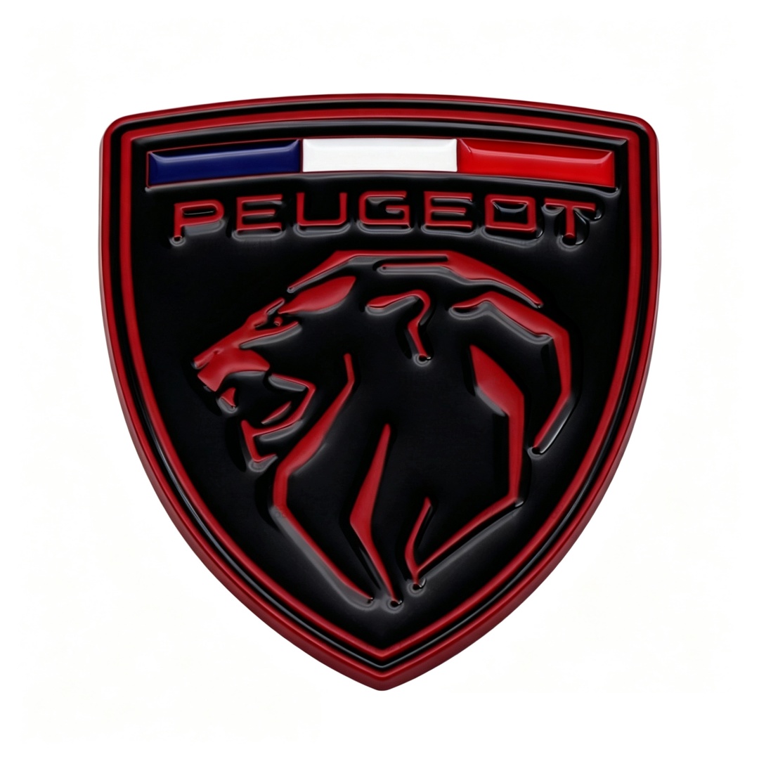 66*60mm Metal Zinc Alloy Car Emblem Badge for New Peugeot Netby