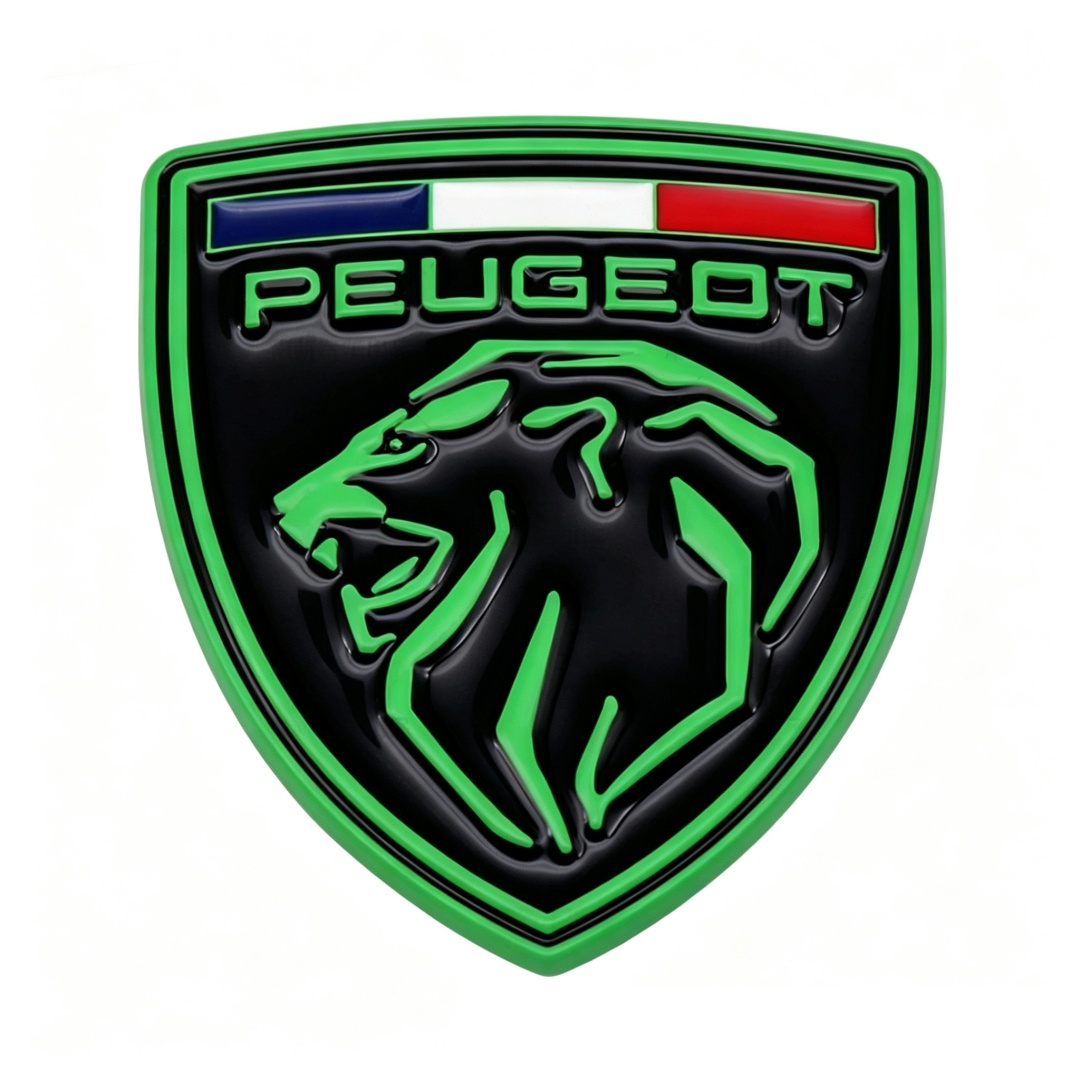 66*60mm Metal Zinc Alloy Car Emblem Badge for New Peugeot Netby
