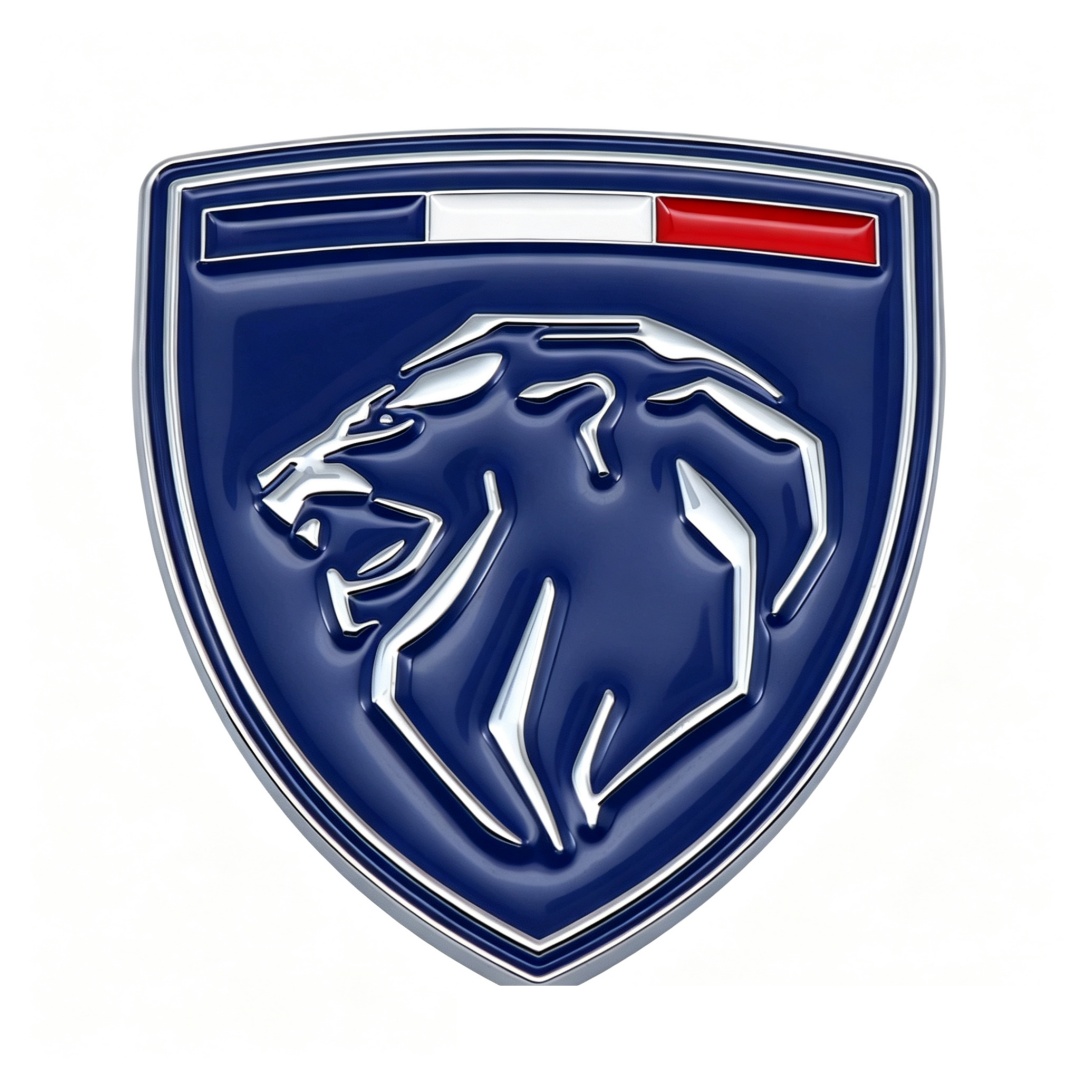 66*60mm Metal Zinc Alloy Car Emblem Badge for New Peugeot Netby