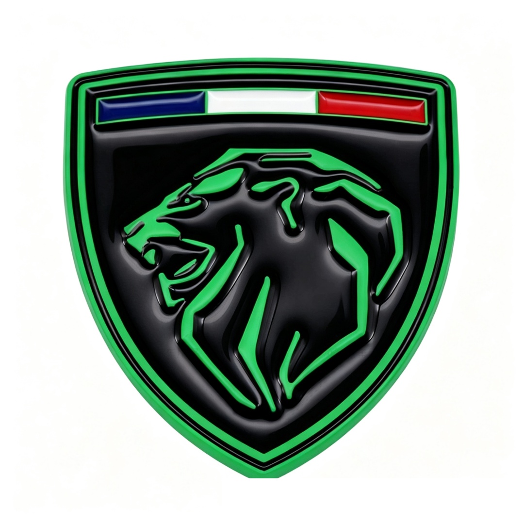66*60mm Metal Zinc Alloy Car Emblem Badge for New Peugeot Netby