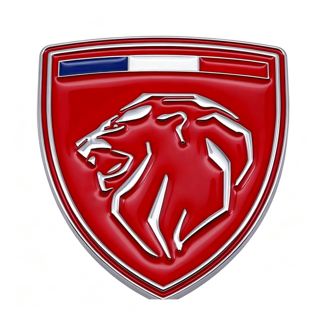 66*60mm Metal Zinc Alloy Car Emblem Badge for New Peugeot Netby