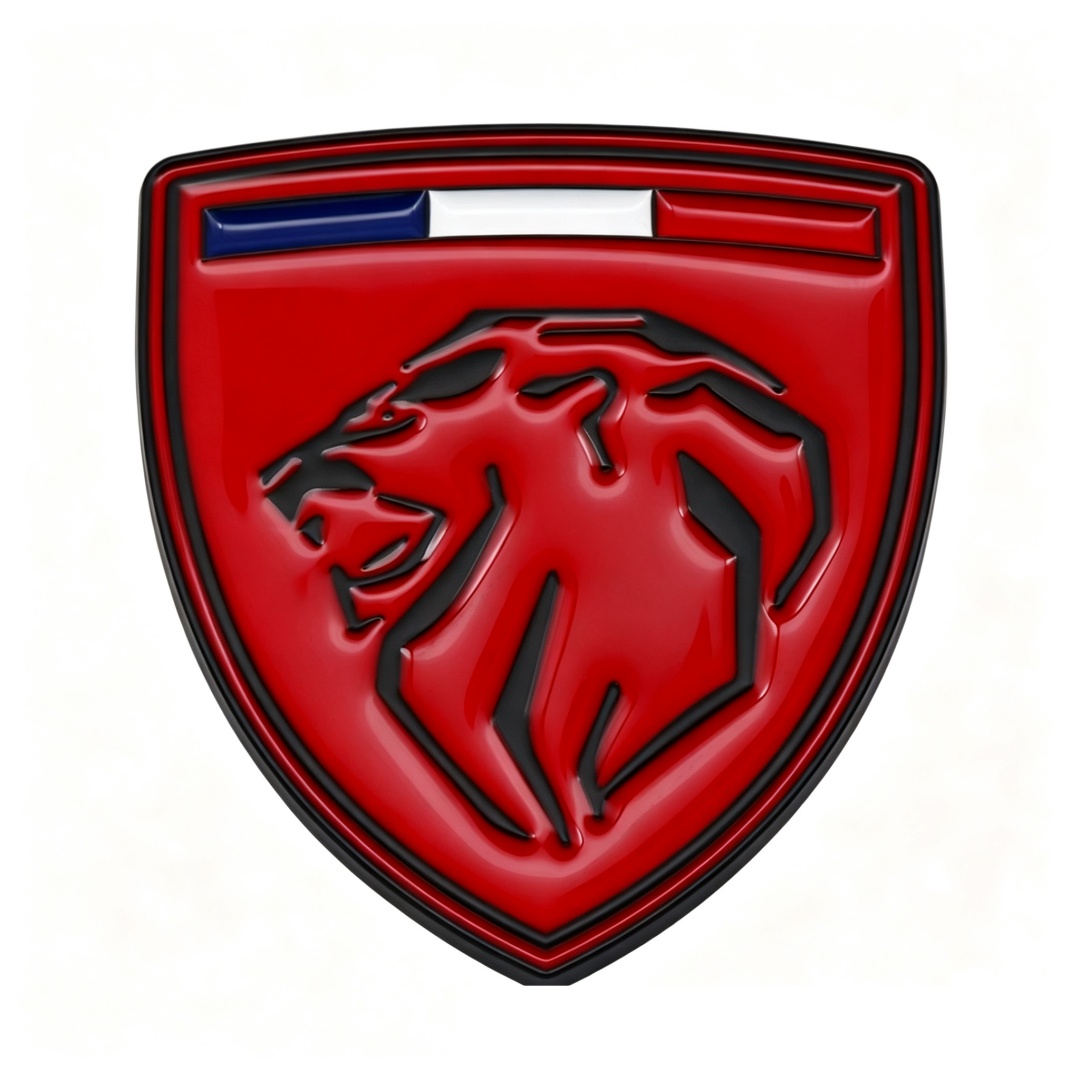 66*60mm Metal Zinc Alloy Car Emblem Badge for New Peugeot Netby