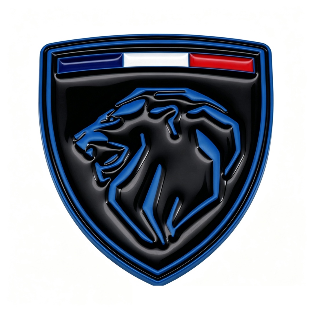 66*60mm Metal Zinc Alloy Car Emblem Badge for New Peugeot Netby