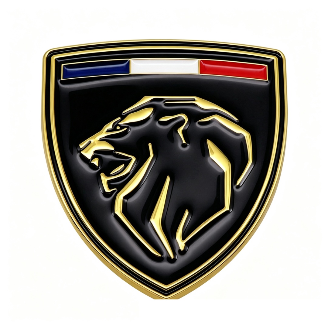 66*60mm Metal Zinc Alloy Car Emblem Badge for New Peugeot Netby
