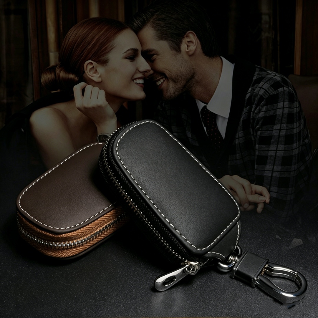 Black Brown Red Color Leather Car Remote Key Wallet for AUDI BENZ BMW BUICK ASTON MARTIN CHEVROLET FERRARI Netby