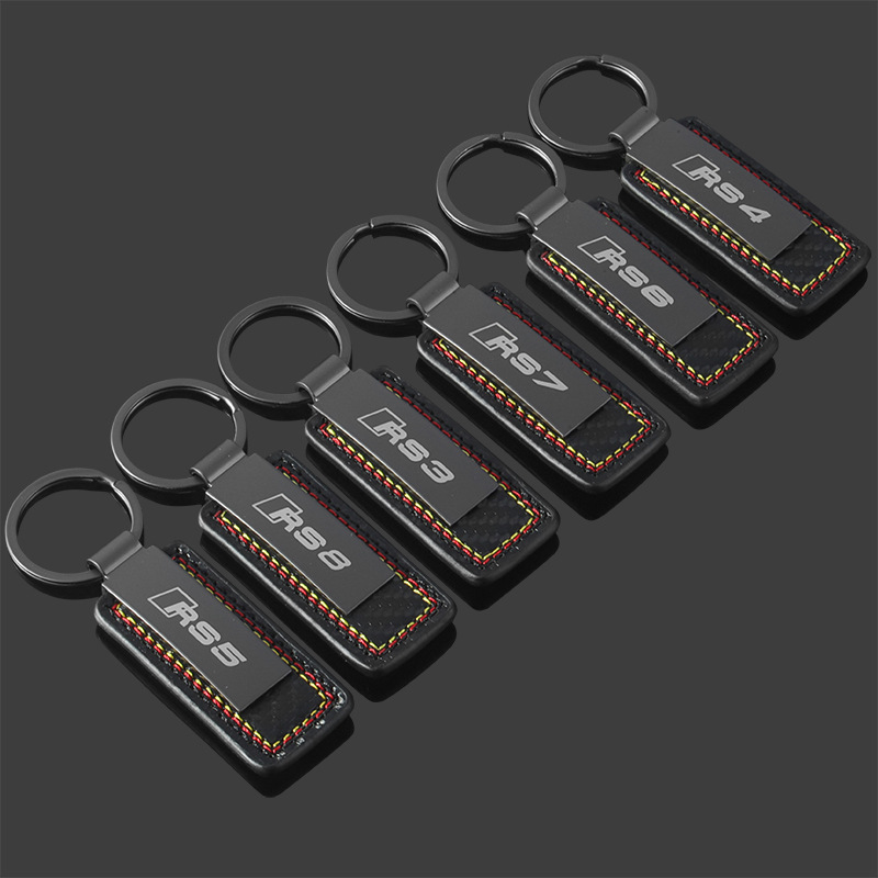Carbon Fiber Car Logo Keychain Keyring Keyfob for Audi A3 A4L A5 A6L A7 A8L Q2L Q3 Q5 Q7 RS3 RS4 RS5 RS6 RS7 RS8 S3 S4 S5 S6 S7 S8 SQ3 SQ5 SQ7 Netby