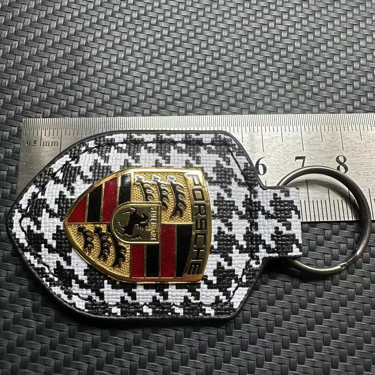 Cloth Porsche Car Logo Keyring Keychain Keyfob Netby