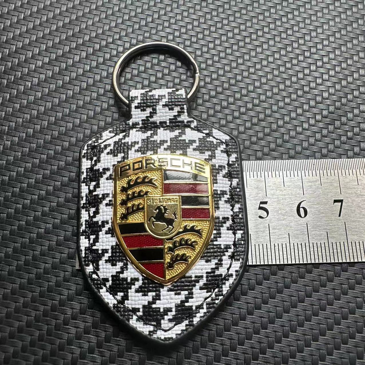 Cloth Porsche Car Logo Keyring Keychain Keyfob Netby