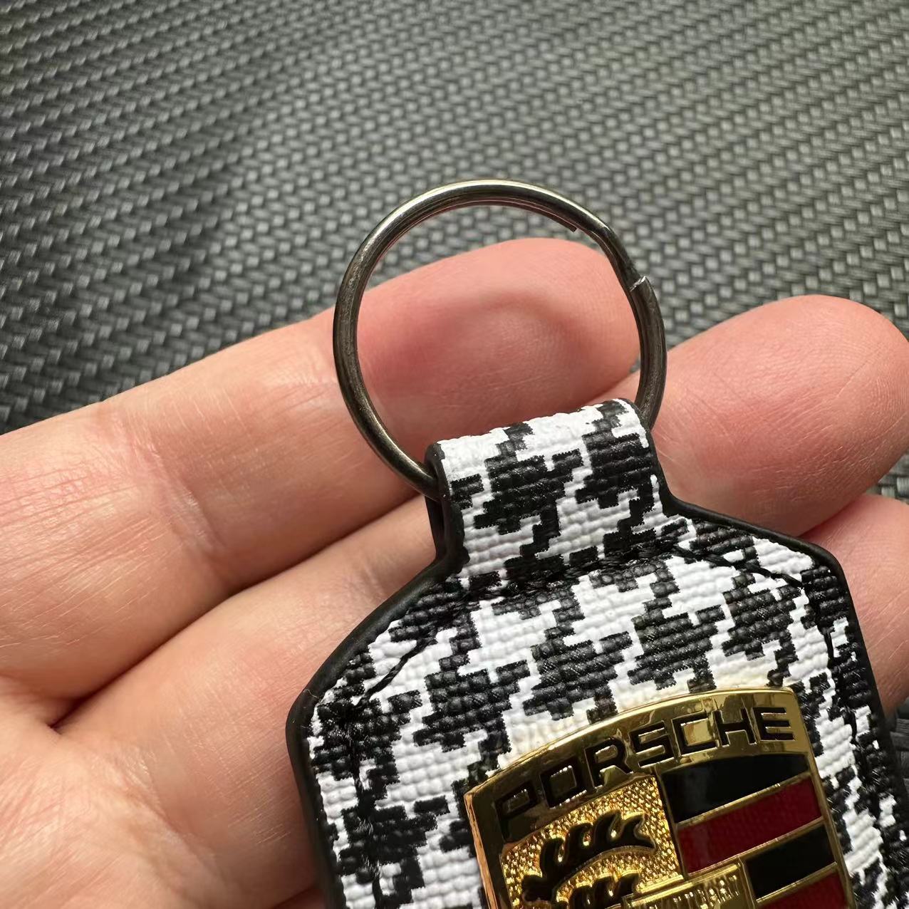 Cloth Porsche Car Logo Keyring Keychain Keyfob Netby