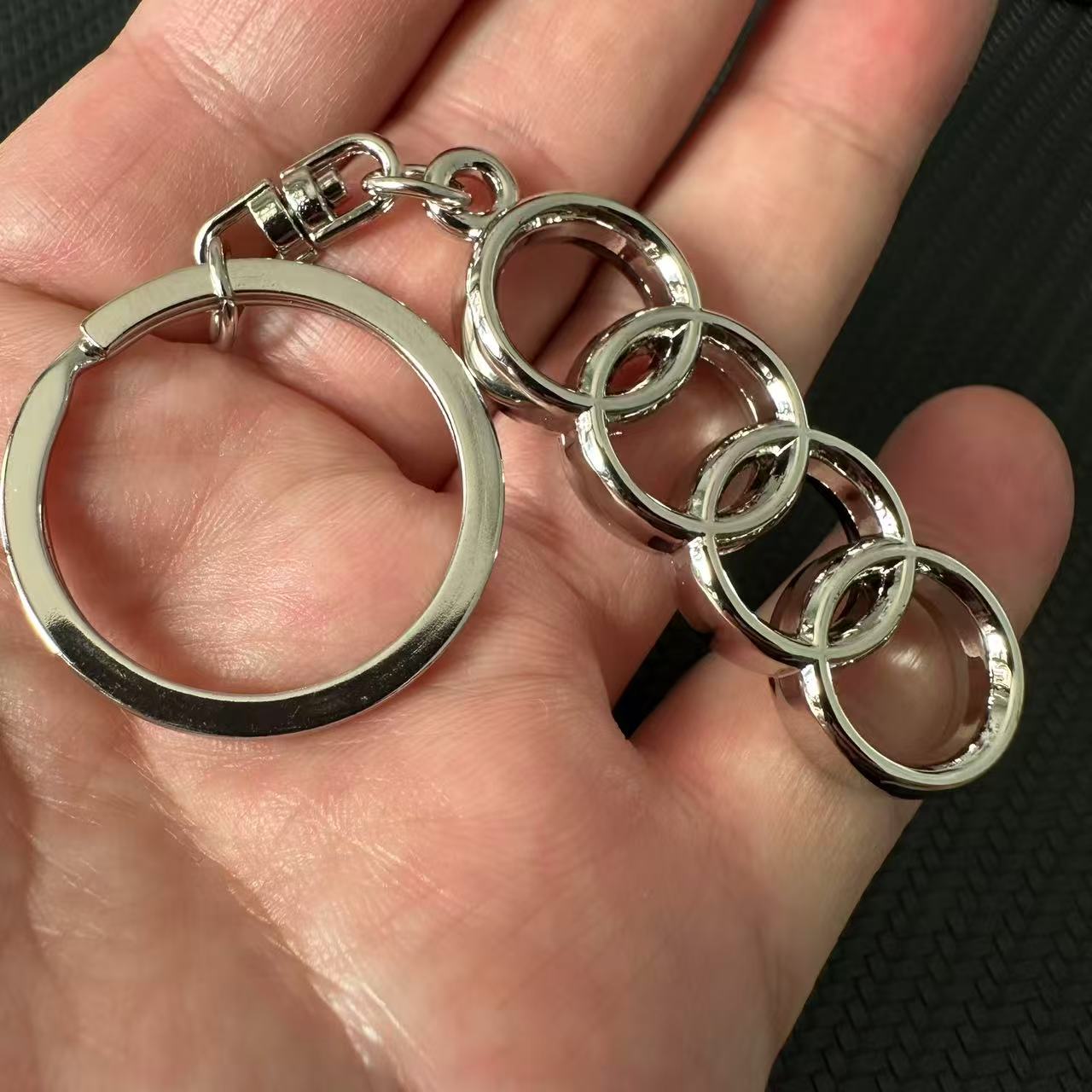 3D Metal Audi Car Logo Logo Keyring Keychain Netby