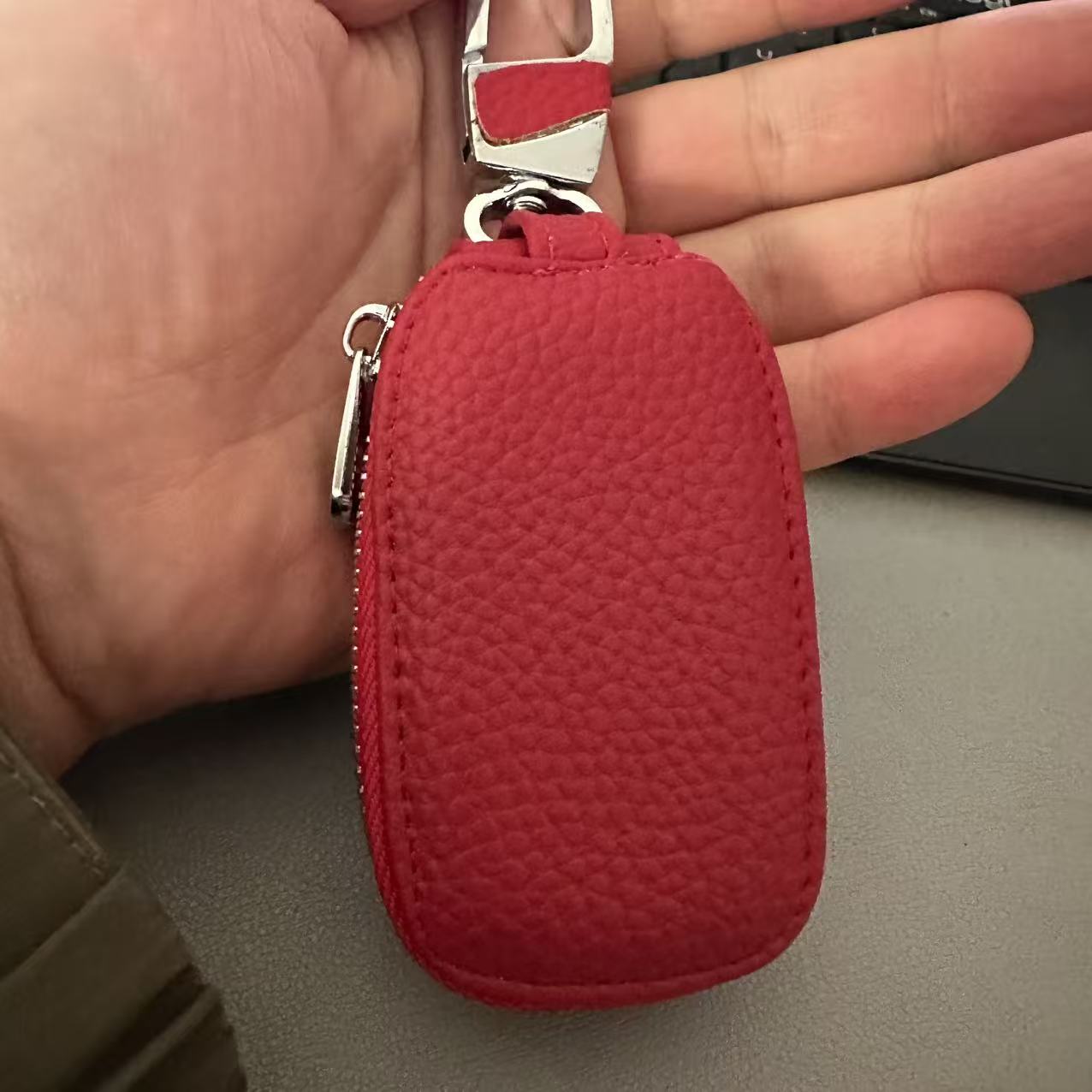 Black Red Brown Color Leather Car Remote Key Wallet for KIA AUDI BENZ BMW BUICK PORSCHE VW VOLVO JAGUAR CHEVROLET FORD Netby