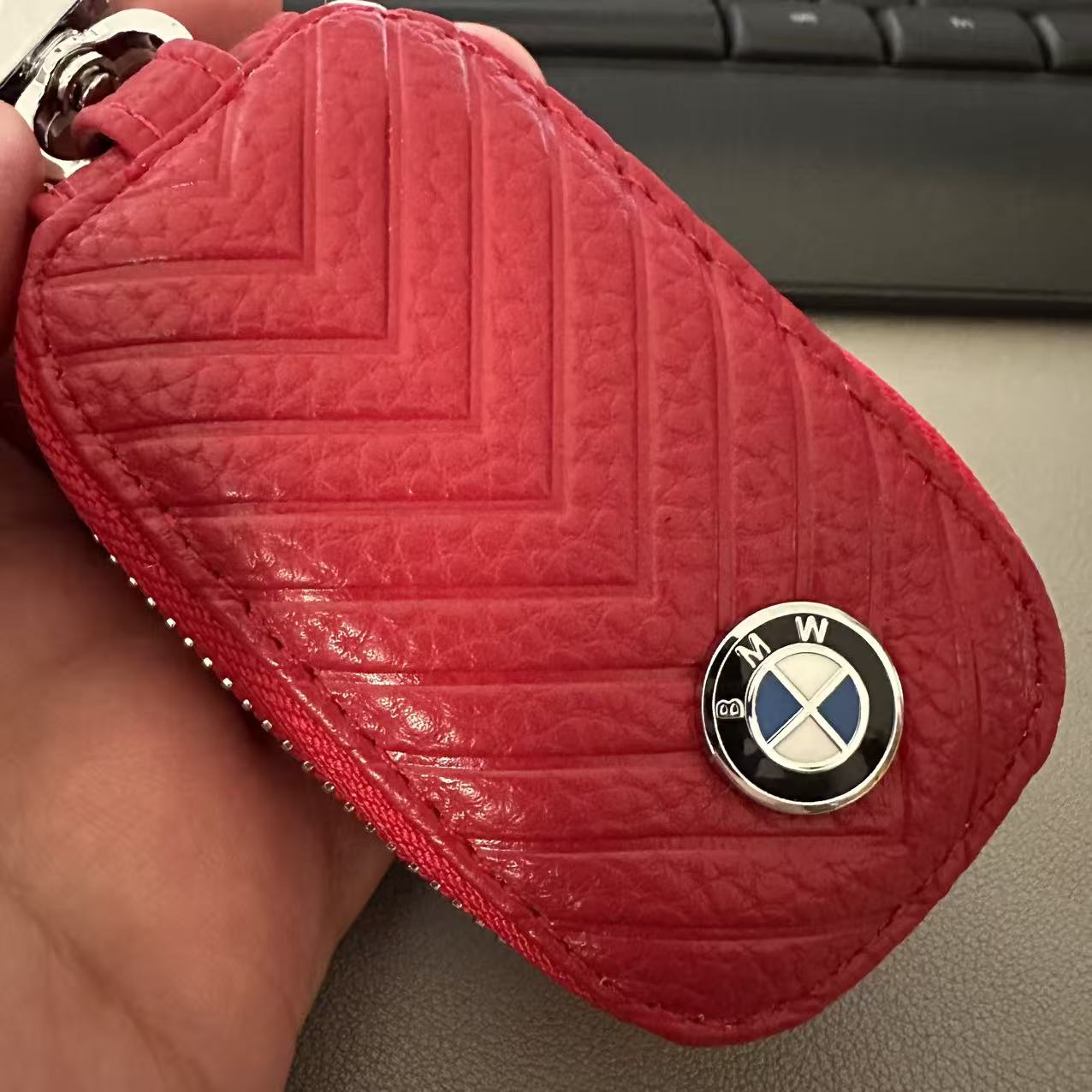 Black Red Brown Color Leather Car Remote Key Wallet for KIA AUDI BENZ BMW BUICK PORSCHE VW VOLVO JAGUAR CHEVROLET FORD Netby