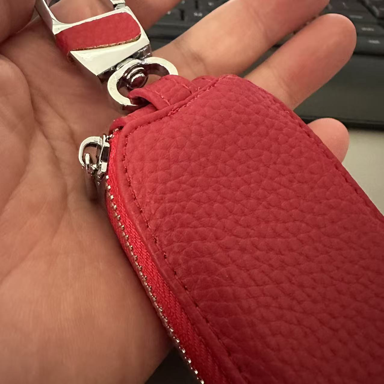 Black Red Brown Color Leather Car Remote Key Wallet for KIA AUDI BENZ BMW BUICK PORSCHE VW VOLVO JAGUAR CHEVROLET FORD Netby