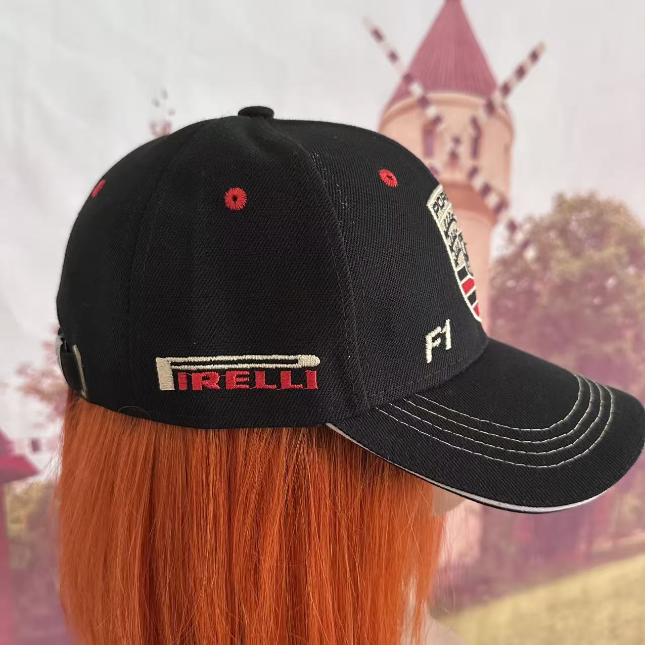Porsche Car Logo Embroidered Baseball Hat PIRELLI Netby