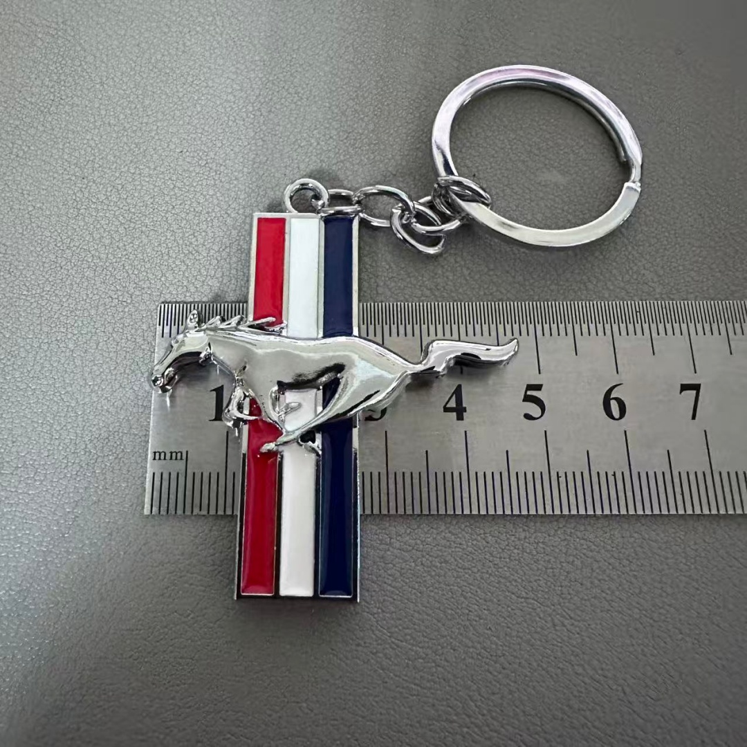 3D Metal Leather Mustang VIPER SHELBY Car Logo Logo Keyring Keychain Netby