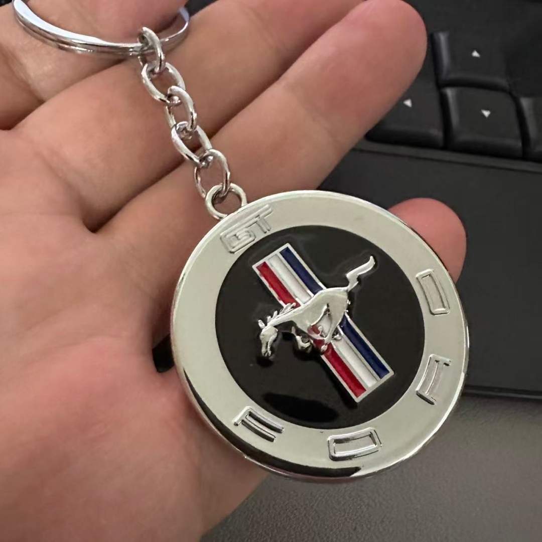 3D Metal Leather Mustang VIPER SHELBY Car Logo Logo Keyring Keychain Netby
